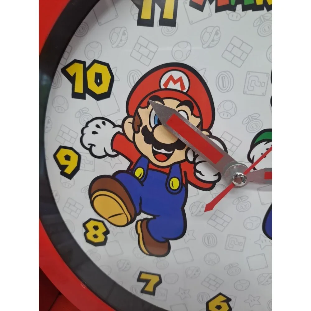 Red Super Mario Wall Clock Mario&Lugi 10